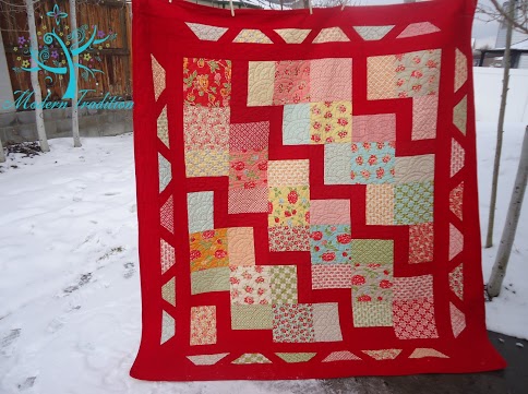 Lightning Bolt Layer Cake PDF Quilt by ModernTraditionQuilt