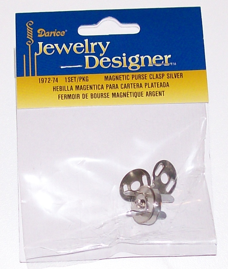1972-74 magnetic bag clasp silver