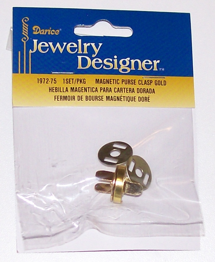 1972-75 magnetic bag clasp gold
