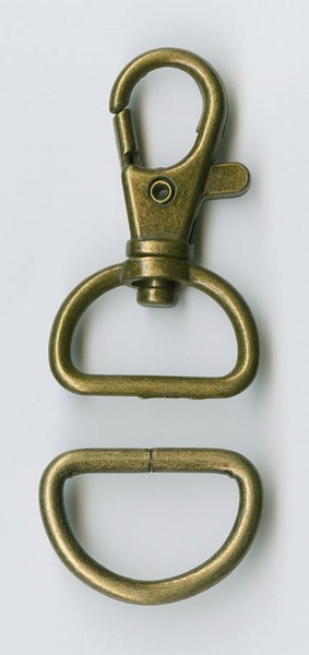 ATK510AB D ring and swivel clip brass