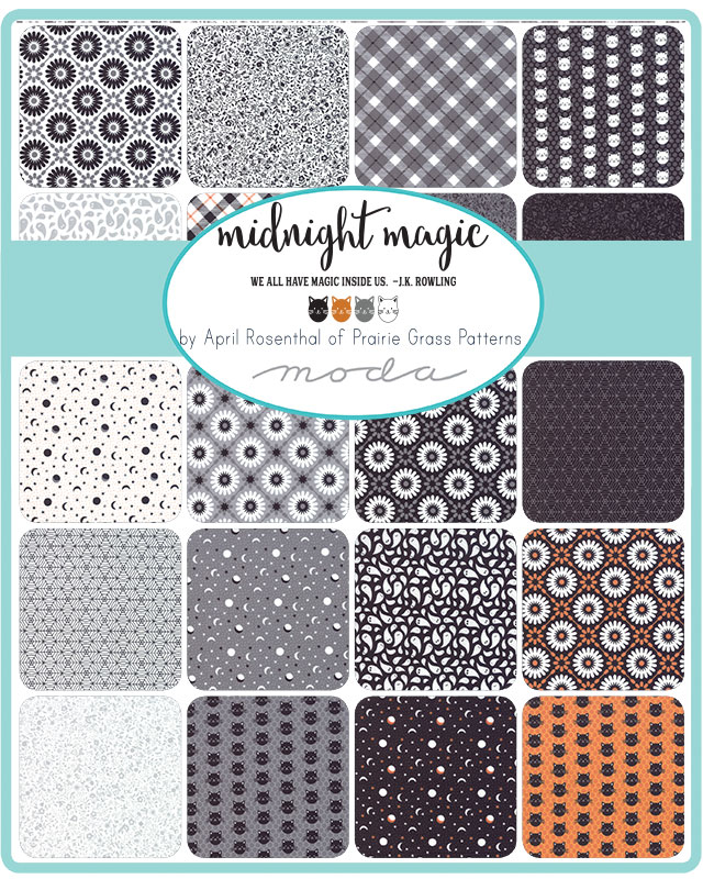 MIDNIGHT STARS Moda HALLOWEEN Midnight Magic Quilt Kit April Rosenthal Fall